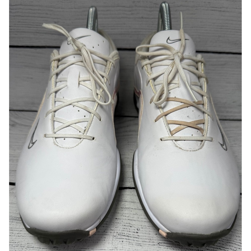 Nike Golf Shoes Women White Pink Size 9.5 Athletic Spiked Comfort - Picture 2 of 11